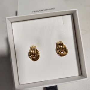 NEW Heaven Mayhem - Gold Micro Knot Earrings